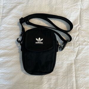 adidas Black Small Crossbody Bag with Trefoil Logo